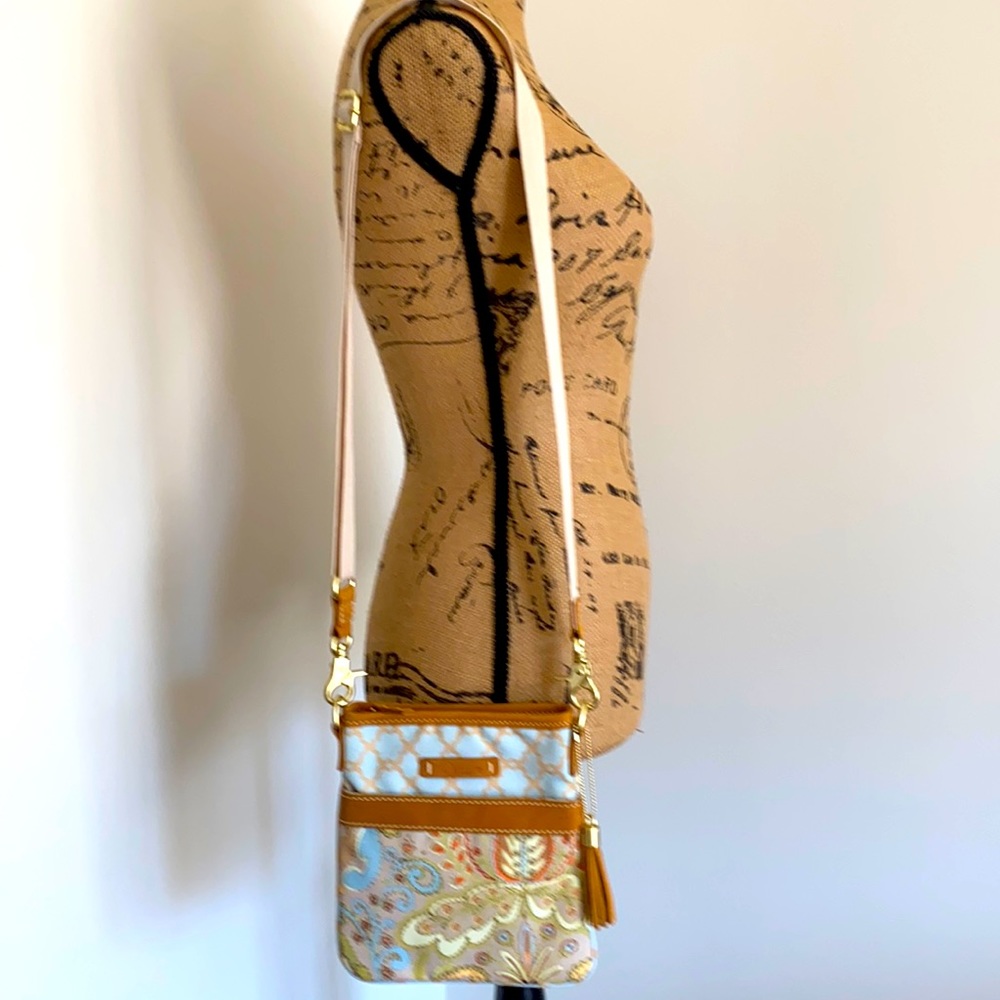 Dena Canvas Crossbody Tassel Travel Purse Bag Zip Multi-Color